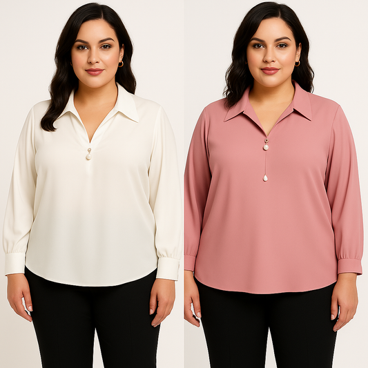 Puošni palaidinė iš slidžios, lengvai krintančios medžiagos