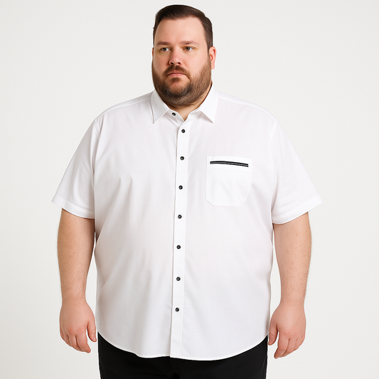 7XL -10XL balti marškiniai, plius dydis, puikus pasirinkimas,  didiliems vyrams
