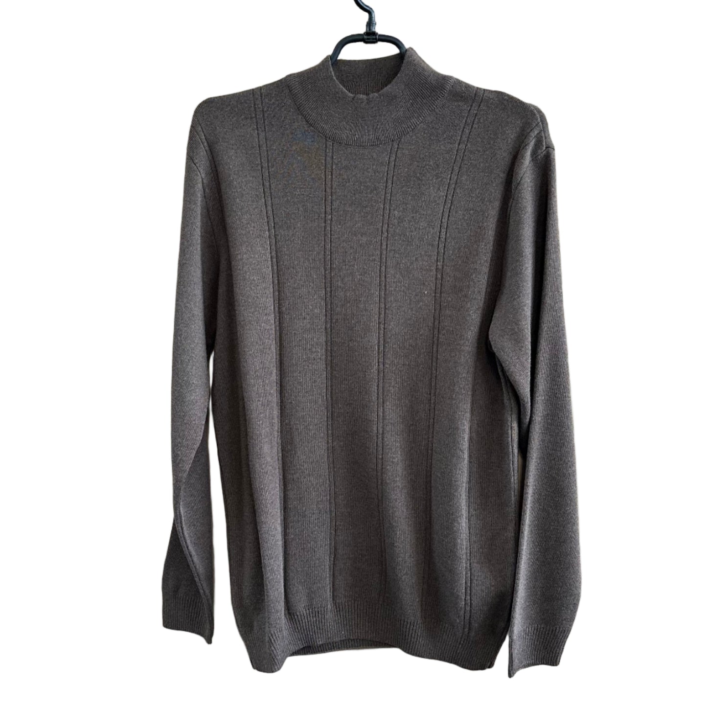 Rudas megztinis su vilna vyrams, klasikinio kirpimo.