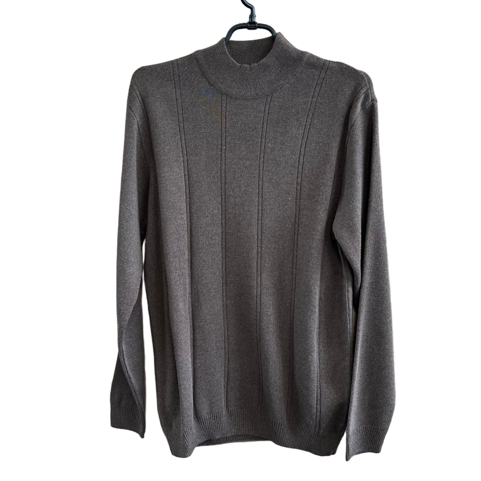 Rudas megztinis su vilna vyrams, klasikinio kirpimo.