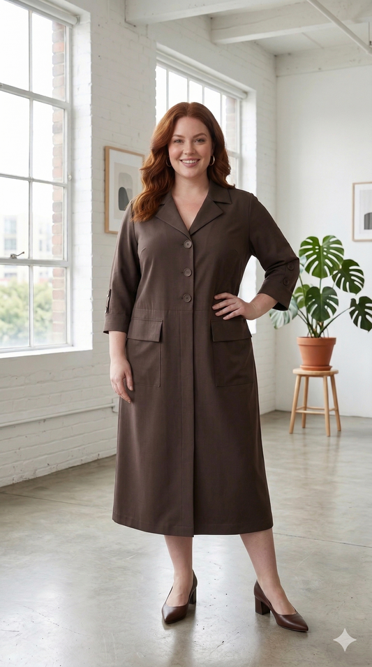 patogi kasdienė suknelė didesnių dydžių moterims 44-50