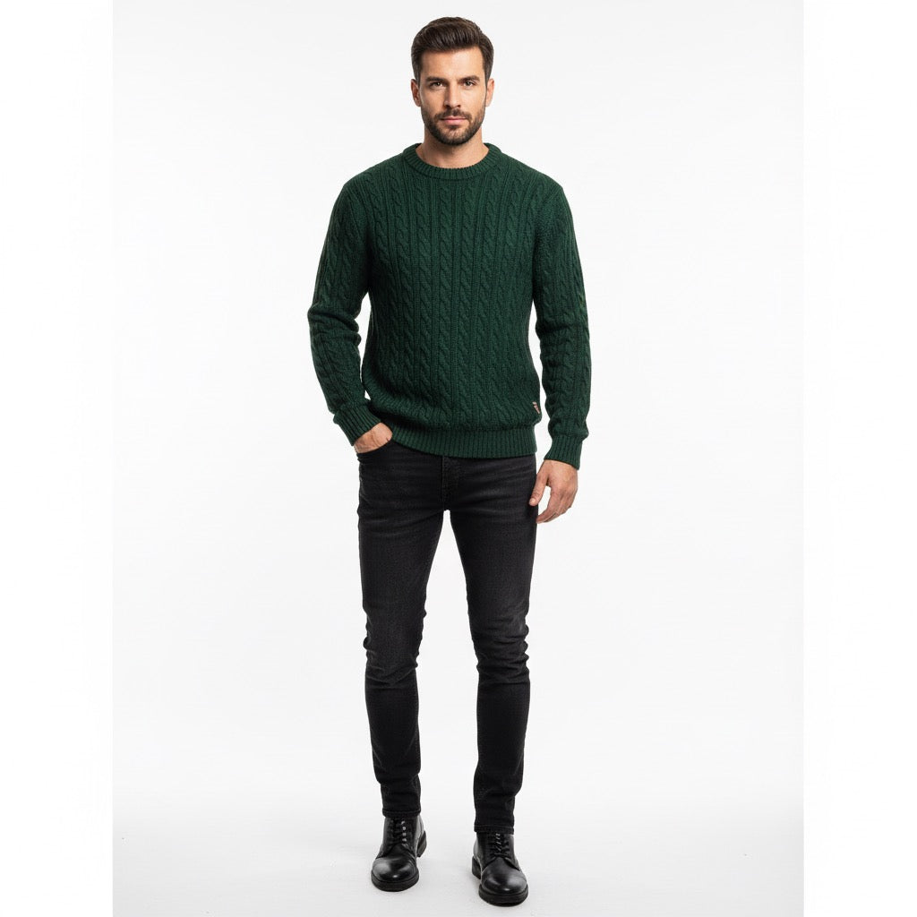 Šiltas megztinis vyrams su natūralia vilna ir kašmyru.